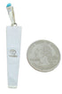 Turquoise Inlay Sterling Silver Slide Pendant BW76036